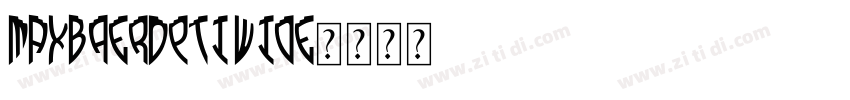 MAXBaerOpti Wide字体转换